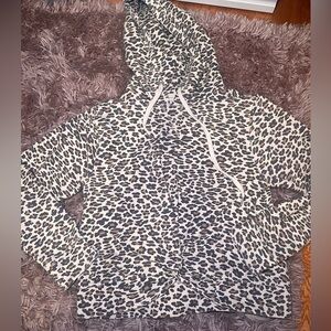 Cheetah printed hoodie size medium